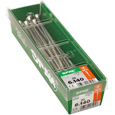 Vite universale Spax 6x140mm - Legno/Calcestruzzo - 20 pezzi Vite universale Spax 6x140mm - Legno/Calcestruzzo - 20 pezzi