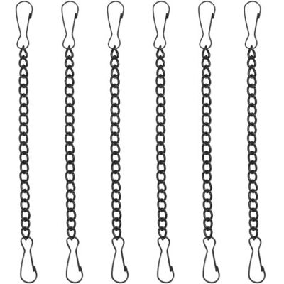 KEEMOTE Set Di 6 Catene Di Metallo Nero Per Appendere, 10 Cm, Con Chiusura A Doppia Estremità, Per Cartelli Per Porte, Segnali Di Avvertimento Antincendio, Quadri Da Appendere, Catena In Acciaio Resistente Pe KEEMOTE Set Di 6 Catene Di Metallo Nero Per Appendere, 10 Cm, Con Chiusura A Doppia Estremità, Per Cartelli Per Porte, Segnali Di Avvertimento Antincendio, Quadri Da Appendere, Catena In Acciaio Resistente Pe