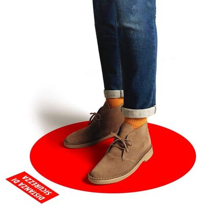 4R QUATTROERRE.IT Bollo Adesivo Segnaletica Distanziamento Sociale Per Pavimento, Rosso 4R QUATTROERRE.IT Bollo Adesivo Segnaletica Distanziamento Sociale Per Pavimento, Rosso