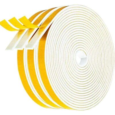 OEM Guarnizione Isolante Per Porte, Striscia Di Tenuta In Gomma 6 Mm (l) X 1,5 Mm (a), Schiuma Adesiva, Guarnizione Per Finestre Antiurto, Resistente Al Freddo E Agli Urti (5 M X 3 Rotoli) - Crezuo OEM Guarnizione Isolante Per Porte, Striscia Di Tenuta In Gomma 6 Mm (l) X 1,5 Mm (a), Schiuma Adesiva, Guarnizione Per Finestre Antiurto, Resistente Al Freddo E Agli Urti (5 M X 3 Rotoli) - Crezuo