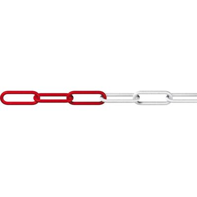 Dörner + Helmer 25m Catena di Barriera Rosso/Bianco - Barrier Chain Dörner + Helmer 25m Catena di Barriera Rosso/Bianco - Barrier Chain