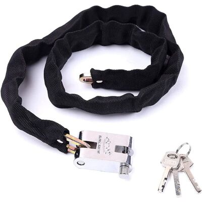 OEM Catena Antifurto Per Moto Resistente, 3 Chiavi, 100 Cm, Nera OEM Catena Antifurto Per Moto Resistente, 3 Chiavi, 100 Cm, Nera