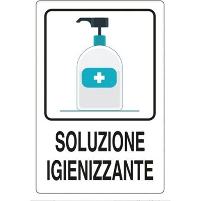 MARCA Targa Ades. 20x30 Soluzione Igienizzante MARCA Targa Ades. 20x30 Soluzione Igienizzante