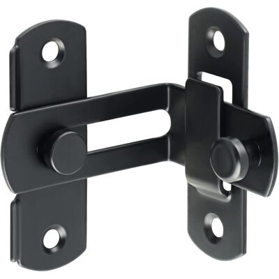 SIOKS Chiusura Per Porta Scorrevole, Chiusura A 90 Gradi Con Viti, Piastra Di Riscontro Ad Angolo Retto, Finitura Nero Opaco, Acciaio Inox SIOKS Chiusura Per Porta Scorrevole, Chiusura A 90 Gradi Con Viti, Piastra Di Riscontro Ad Angolo Retto, Finitura Nero Opaco, Acciaio Inox