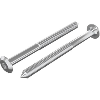 VIDAXL Viti Per Mobili 2 Pcs Argento M6 X 85 Mm Acciaio VIDAXL Viti Per Mobili 2 Pcs Argento M6 X 85 Mm Acciaio