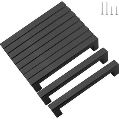 OEM Set Di 10 Maniglie Nere Per Mobili, Interasse Fori 160 Mm, Maniglie Per Cucina, Maniglie Per Cassetti In Acciaio Inox Con Quaranta Viti, Maniglie Per Armadi, Maniglie Per Porte, Ecc. OEM Set Di 10 Maniglie Nere Per Mobili, Interasse Fori 160 Mm, Maniglie Per Cucina, Maniglie Per Cassetti In Acciaio Inox Con Quaranta Viti, Maniglie Per Armadi, Maniglie Per Porte, Ecc.