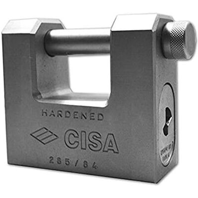 CISA - Lucchetto Antiscasso Corazzato Acciaio Carbonitruturato 2 Chiavi 84mm Catenaccio CISA - Lucchetto Antiscasso Corazzato Acciaio Carbonitruturato 2 Chiavi 84mm Catenaccio