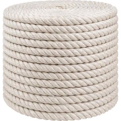 VIDAXL Corda Di Juta 10 Bianco 100% Juta Tossa VIDAXL Corda Di Juta 10 Bianco 100% Juta Tossa