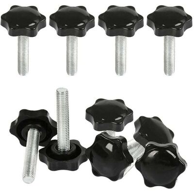 OEM 10 Viti A Testa Zigrinata M8 X 40 Mm, Pomello Filettato Con Dado A Stella, Bullone Di Serraggio Filettato M8 Con Dado, Pomelli Di Serraggio Filettati Con Maniglia. OEM 10 Viti A Testa Zigrinata M8 X 40 Mm, Pomello Filettato Con Dado A Stella, Bullone Di Serraggio Filettato M8 Con Dado, Pomelli Di Serraggio Filettati Con Maniglia.