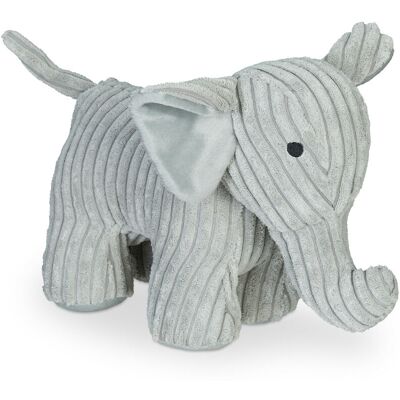 RELAXDAYS - Elefante Fermaporta, Peluche In Stoffa Riempito Con Sabbia Da Pavimento, Indoor, Pesante & Morbido, Grigio RELAXDAYS - Elefante Fermaporta, Peluche In Stoffa Riempito Con Sabbia Da Pavimento, Indoor, Pesante & Morbido, Grigio