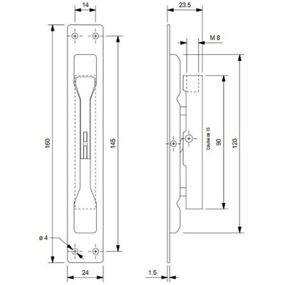 SEVAX - 860420 - Acciaio zincato - 160x24 mm - Serratura SEVAX - 860420 - Acciaio zincato - 160x24 mm - Serratura