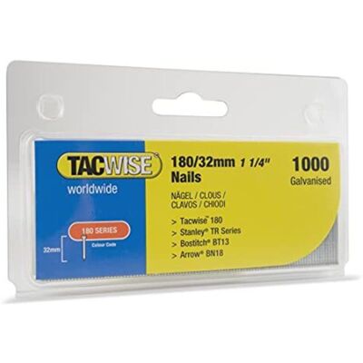 TACWISE 0363 Chiodi Brad Galvanizzati Tipo 18g / 32 Mm, Confezione Da 1000 - TACWISE 0363 Chiodi Brad Galvanizzati Tipo 18g / 32 Mm, Confezione Da 1000 -