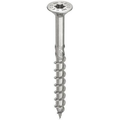 Viti Heco Topix-Plus - Ø5x90mm - Testa svasata con tasche - Filettatura parziale - T20 - Confezione da 200 Viti Heco Topix-Plus - Ø5x90mm - Testa svasata con tasche - Filettatura parziale - T20 - Confezione da 200