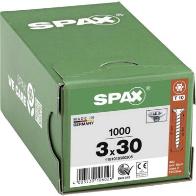 SPAX - 1191010300305 Vite Da Legno 3 Mm 30 Mm T-star Plus Acciaio Wirox 1000 Pz. SPAX - 1191010300305 Vite Da Legno 3 Mm 30 Mm T-star Plus Acciaio Wirox 1000 Pz.