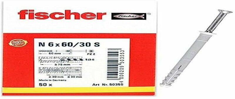 Fischer - Nail Ancora N 6X 60Z, 50 pezzi