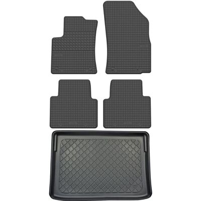 OEM Set Di Tappetini In Gomma Per Auto E Tappetino Per Bagagliaio Per Citroen C3 Aircross Ii Crossover Da Novembre 2017 OEM Set Di Tappetini In Gomma Per Auto E Tappetino Per Bagagliaio Per Citroen C3 Aircross Ii Crossover Da Novembre 2017