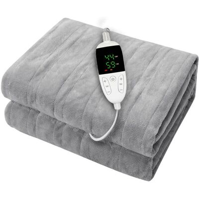 TEHTUY Coperta Elettrica Riscaldata 150x180°c, Con Telecomando, Reversibile, In Flanella, Ideale Per Divano E Relax, Lavabile In Lavatrice, Colore Grigio. TEHTUY Coperta Elettrica Riscaldata 150x180°c, Con Telecomando, Reversibile, In Flanella, Ideale Per Divano E Relax, Lavabile In Lavatrice, Colore Grigio.