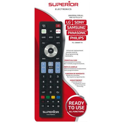 FERRAMENTA1.COM Telecomando Tv Superior Universale 5 Marchi FERRAMENTA1.COM Telecomando Tv Superior Universale 5 Marchi