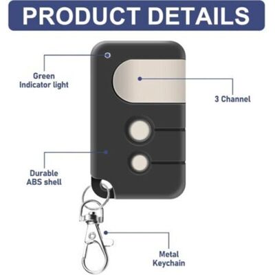 OEM Telecomando Per Porta Da Garage Compatibile Con Chamberlain/liftmaster – 2 Unità, Frequenza 433,92 Mhz, Modelli Tx4runi, Tx2rev, 84335eml, Ecc. OEM Telecomando Per Porta Da Garage Compatibile Con Chamberlain/liftmaster – 2 Unità, Frequenza 433,92 Mhz, Modelli Tx4runi, Tx2rev, 84335eml, Ecc.