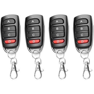 ULISEM Telecomando Universale Per Cancelli E Porte Da Garage – 4 Unità, Frequenza 433 Mhz, Clonazione Wireless, 4 Pulsanti ULISEM Telecomando Universale Per Cancelli E Porte Da Garage – 4 Unità, Frequenza 433 Mhz, Clonazione Wireless, 4 Pulsanti