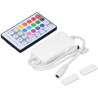 ORTVIAI Controller Led Rgb Wi-fi Intelligente Con Telecomando A Infrarossi A 28 Tasti Per Strisce Led, Compatibile Con Google Home, Ideale Per Bar E Ktv. ORTVIAI Controller Led Rgb Wi-fi Intelligente Con Telecomando A Infrarossi A 28 Tasti Per Strisce Led, Compatibile Con Google Home, Ideale Per Bar E Ktv.