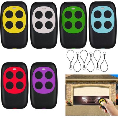 OEM Set Di 6 Telecomandi Universali Per Porte Da Garage - 433,92 Mhz - Telecomando Universale - Per Porte Da Garage - Con Portachiavi OEM Set Di 6 Telecomandi Universali Per Porte Da Garage - 433,92 Mhz - Telecomando Universale - Per Porte Da Garage - Con Portachiavi