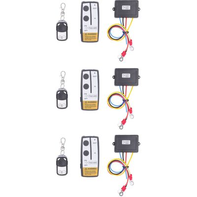 OEM Controllo Universale Wireless Per Verricello Elettrico, Set Da 3 Pezzi Con 3 Ricevitori E 3 Tasti Telecomando OEM Controllo Universale Wireless Per Verricello Elettrico, Set Da 3 Pezzi Con 3 Ricevitori E 3 Tasti Telecomando