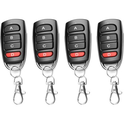 BOBYPET Set Di 4 Telecomandi Universali Per Cancelli, 433 Mhz, Duplicatore Per Porta Da Garage, Telecomando Radio Di Ricambio Per Porte Da Garage Con 4 Pulsanti BOBYPET Set Di 4 Telecomandi Universali Per Cancelli, 433 Mhz, Duplicatore Per Porta Da Garage, Telecomando Radio Di Ricambio Per Porte Da Garage Con 4 Pulsanti
