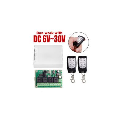 OEM Telecomando Wireless A 4 Canali Da 433 Mhz Dc 12v, Interruttore A Relè Rf A Lunga Distanza, 2 Trasmettitori + 1 Ricevitore Per Porte Da Garage - Crezuo OEM Telecomando Wireless A 4 Canali Da 433 Mhz Dc 12v, Interruttore A Relè Rf A Lunga Distanza, 2 Trasmettitori + 1 Ricevitore Per Porte Da Garage - Crezuo