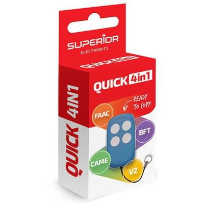 Superior Telecomando Programmabile Cancelli Quick 4 In 1 Suprf006 Superior Telecomando Programmabile Cancelli Quick 4 In 1 Suprf006