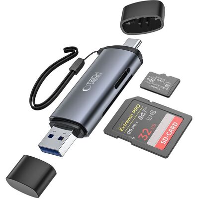 Lettore di schede Tech-Protect UltraBoost MicroSD - Grigio - Lettore di schede Lettore di schede Tech-Protect UltraBoost MicroSD - Grigio - Lettore di schede