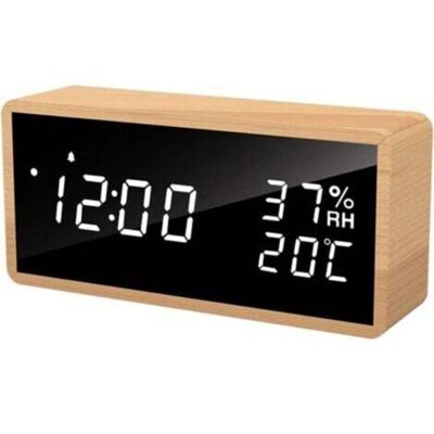 OEM Sveglia Digitale In Legno Con Display A Led Per Ora/temperatura/umidità, Allarme Regolabile, Alimentazione Usb — Design Elegante E Funzionale OEM Sveglia Digitale In Legno Con Display A Led Per Ora/temperatura/umidità, Allarme Regolabile, Alimentazione Usb — Design Elegante E Funzionale