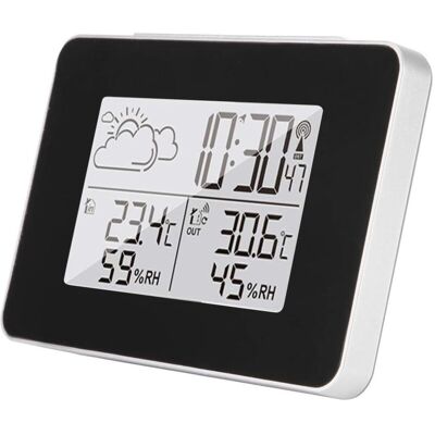 OEM Sveglia Digitale Con Funzione Snooze, Stazione Meteo Digitale, Orologio, Termometro, Igrometro, Wireless Per Interni Ed Esterni, Ampio Schermo Lcd Retroilluminato -crezuo OEM Sveglia Digitale Con Funzione Snooze, Stazione Meteo Digitale, Orologio, Termometro, Igrometro, Wireless Per Interni Ed Esterni, Ampio Schermo Lcd Retroilluminato -crezuo