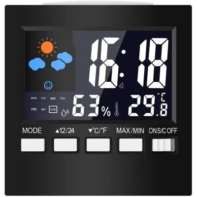 OEM Termometro Digitale Lcd , Stazione Meteorologica, Orologio E Sveglia, Calendario, Igrometro, Temperatura E Umidità Domestica. OEM Termometro Digitale Lcd , Stazione Meteorologica, Orologio E Sveglia, Calendario, Igrometro, Temperatura E Umidità Domestica.