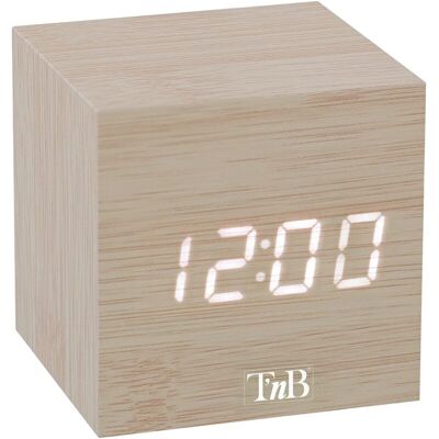 OEM Sveglia Digitale A Forma Di Cubo Con 3 Sveglie Programmabili, Controllo Touch O Vocale, Visualizzazione Di Ora/data/temperatura, Luminosità Regolabile, Finitura In Legno. OEM Sveglia Digitale A Forma Di Cubo Con 3 Sveglie Programmabili, Controllo Touch O Vocale, Visualizzazione Di Ora/data/temperatura, Luminosità Regolabile, Finitura In Legno.