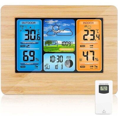 OEM Stazione Meteorologica Wireless Con Previsioni Digitali A Colori, Avvisi E Visualizzazione Di Temperatura/umidità/barometro/sveglia/orologio Lunare/meteo Con Sensore Esterno. OEM Stazione Meteorologica Wireless Con Previsioni Digitali A Colori, Avvisi E Visualizzazione Di Temperatura/umidità/barometro/sveglia/orologio Lunare/meteo Con Sensore Esterno.