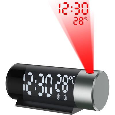 OEM Sveglia Con Proiettore Da Soffitto, Orologio Digitale Con Proiettore 180°, Sveglia Con Proiezione Con Temperatura, Snooze, Modalità Notturna, Display 12h/24h, Luminosità Regolabile, Orologio Digitale OEM Sveglia Con Proiettore Da Soffitto, Orologio Digitale Con Proiettore 180°, Sveglia Con Proiezione Con Temperatura, Snooze, Modalità Notturna, Display 12h/24h, Luminosità Regolabile, Orologio Digitale
