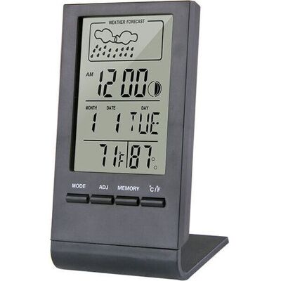 OEM Stazione Meteorologica Wireless, Termometro Interno/esterno, Igrometro, Barometro, Sveglia Digitale Con Sensore Esterno, Visualizzazione Di Ora, Data, Giorno E Fasi Lunari (nero) OEM Stazione Meteorologica Wireless, Termometro Interno/esterno, Igrometro, Barometro, Sveglia Digitale Con Sensore Esterno, Visualizzazione Di Ora, Data, Giorno E Fasi Lunari (nero)