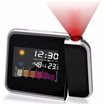 OEM Sveglia Con Proiezione Led Regolabile, Stazione Meteo Integrata (temperatura E Umidità), Schermo Lcd A Colori, Doppio Allarme – Modello Premium OEM Sveglia Con Proiezione Led Regolabile, Stazione Meteo Integrata (temperatura E Umidità), Schermo Lcd A Colori, Doppio Allarme – Modello Premium