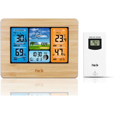 OEM Stazione Meteorologica Wireless - Stazione Meteorologica Digitale - Termometro Con Allarme - Igrometro - Barometro - Orologio Meteo Con Fasi Lunari E Allarme - Con Sensore Esterno -crezuo OEM Stazione Meteorologica Wireless - Stazione Meteorologica Digitale - Termometro Con Allarme - Igrometro - Barometro - Orologio Meteo Con Fasi Lunari E Allarme - Con Sensore Esterno -crezuo