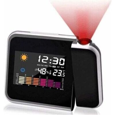 OEM Sveglia Con Proiettore, Calendario A Colori, Stazione Meteo Personale Per La Camera Da Letto, Proiettore Con Luminosità Regolabile, Doppio Allarme, Display Lcd, Data, Ora, Temperatura, Umidità. OEM Sveglia Con Proiettore, Calendario A Colori, Stazione Meteo Personale Per La Camera Da Letto, Proiettore Con Luminosità Regolabile, Doppio Allarme, Display Lcd, Data, Ora, Temperatura, Umidità.