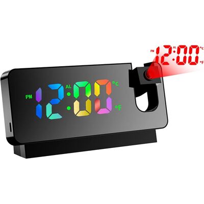 OEM Proiettore Sveglia Specchio Da Soffitto Schermo Led Temperatura Snooze Modalità Notte Luminosità Regolabile Orologio Digitale Camera Da Letto Ufficio - Altro OEM Proiettore Sveglia Specchio Da Soffitto Schermo Led Temperatura Snooze Modalità Notte Luminosità Regolabile Orologio Digitale Camera Da Letto Ufficio - Altro