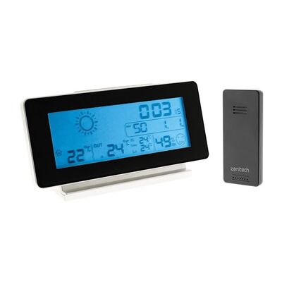 ZENITECH Stazione Meteo Con Sensore Wireless Nero E Bianco - Otio ZENITECH Stazione Meteo Con Sensore Wireless Nero E Bianco - Otio