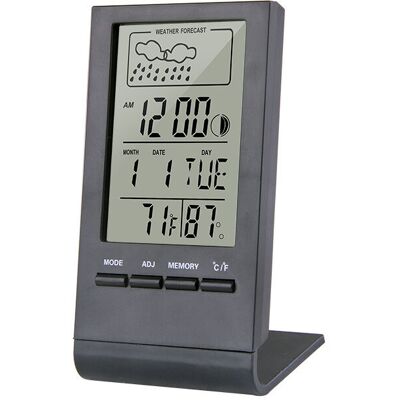 OEM Stazione Meteorologica Wireless, Termometro Interno/esterno, Igrometro, Barometro, Sveglia Digitale Con Sensore Esterno, Visualizzazione Di Ora, Data, Giorno E Fasi Lunari (nero) OEM Stazione Meteorologica Wireless, Termometro Interno/esterno, Igrometro, Barometro, Sveglia Digitale Con Sensore Esterno, Visualizzazione Di Ora, Data, Giorno E Fasi Lunari (nero)