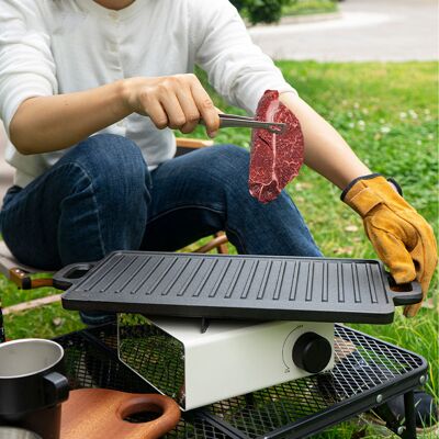 Infinite Piastra Grill Reversibile In Ghisa, Piastra Barbecue A Doppia Faccia Per Un Riscaldamento Rapido E Uniforme, Adatta Per Campeggio, Fornelli A Gas E A Induzione. Infinite Piastra Grill Reversibile In Ghisa, Piastra Barbecue A Doppia Faccia Per Un Riscaldamento Rapido E Uniforme, Adatta Per Campeggio, Fornelli A Gas E A Induzione.