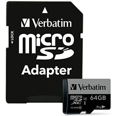 Scheda di memoria Verbatim PRO 64GB microSDXC UHS-I - Resistente Scheda di memoria Verbatim PRO 64GB microSDXC UHS-I - Resistente