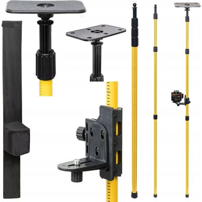 OEM Asta Telescopica Per Treppiede 2,85 M Per Laser + Adattatore Per Pendii OEM Asta Telescopica Per Treppiede 2,85 M Per Laser + Adattatore Per Pendii