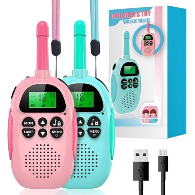 TREETALK Walkie Talkie Per Bambini, Walkie Talkie Vox Ricaricabile Con Radio Ricetrasmittente A 16 Canali, Torcia Lcd Retroilluminata, Portata Di 3 Km Per Avventure All'aria Aperta, Campeggio, Escursionismo, R TREETALK Walkie Talkie Per Bambini, Walkie Talkie Vox Ricaricabile Con Radio Ricetrasmittente A 16 Canali, Torcia Lcd Retroilluminata, Portata Di 3 Km Per Avventure All'aria Aperta, Campeggio, Escursionismo, R