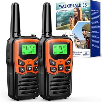 TREETALK Ricetrasmittenti A Lungo Raggio (8 Km), Accessori Da Campeggio, Ricetrasmittenti Per Adulti E Bambini, Radio Da Caccia Con Retroilluminazione A Led (arancione) TREETALK Ricetrasmittenti A Lungo Raggio (8 Km), Accessori Da Campeggio, Ricetrasmittenti Per Adulti E Bambini, Radio Da Caccia Con Retroilluminazione A Led (arancione)