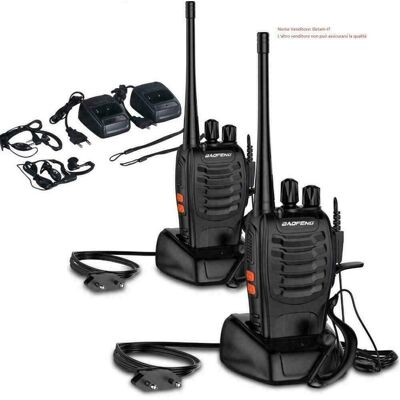 TECH-IT - 2 Ricetrasmittenti Baofeng 888s Radio Uhf 400-470 Mhz Walkie Talkie 16 Canali 5w TECH-IT - 2 Ricetrasmittenti Baofeng 888s Radio Uhf 400-470 Mhz Walkie Talkie 16 Canali 5w